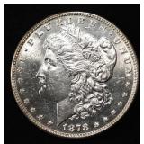 1878 7 TF REV 78 MORGAN DOLLAR CH BU