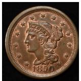 1850 LARGE CENT BU