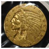 1909-S $5 INDIAN GOLD BU