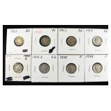 (8) MERCURY DIMES