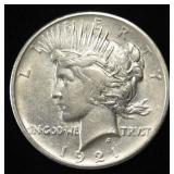 1921 PEACE DOLLAR AU/BU