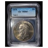 1976 TYPE2 EISENHOWER DOLLAR ICG MS66