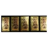 (5) WASHINGTON D.C. GOLDBACK 1/1000TH OZ 24K GOLD