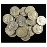 (15) 1964 & (5) 1964-D WHASINGTON QUARTERS