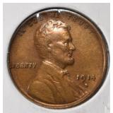 1914-D WHEAT CENT AU