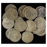 (20) 80% SILVER CANADIAN QUARTERS