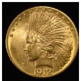 1912-S $10 INDIAN GOLD VERY CHOICE BU