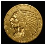 1915-S $5 INDIAN GOLD BU