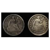 1855 & 1872 SEATED LIBERTY HALF DIMES