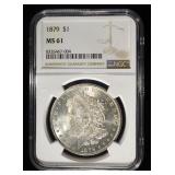 1879 MORGAN DOLLAR NGC MS61