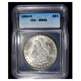 1884-O MORGAN DOLLAR ICG MS65