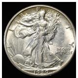 1929-D WALKING LIBERTY HALF CH AU