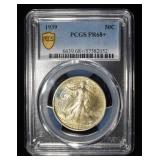 1939 WALKING LIBERTY HALF DOLLAR PCGS PR68+