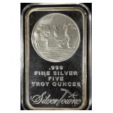 SILVERTOWNE  5 OZ .999 SILVER BAR