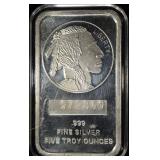 5 OZ .999 SILVER BAR