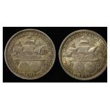 (2) 1893 50C COMMEM COLUMBIAN EXPOSITION