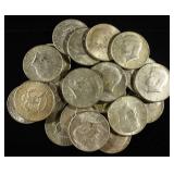 (20) 40% SILVER KENNEDY HALF DOLLARS