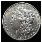 1904-S MORGAN DOLLAR NICE BU LIGHT OLD CLEANING