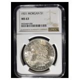 1921 MORGAN DOLLAR NGC MS63