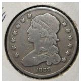 1837 CAPPED BUST QUARTER FINE