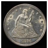 1876 LIBERTY SEATED QUARTERS PROOFLIKE GEM BU