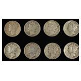 (2) 1941-D & (6) 1941-S MERCURY DIMES