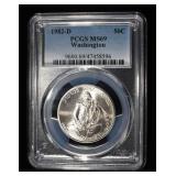 1982-D 50C COMMEM WASHINGTON PCGS MS69