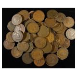 (65) INDIAN CENTS FROM THE 80'S, 90'S, 00'S