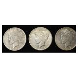 1922-P,D,S PEACE DOLLARS