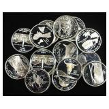 (15) 90% SILVER STATE WASHINGTON QUARTERS PROOF