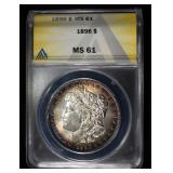 1896 MORGAN DOLLAR ANACS MS61