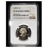 1999-P SBA $1 NGC PF70 ULTRA CAMEO