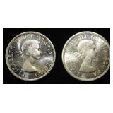 (2) 80% SILVER CANADIAN DOLLARS