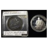 1893 COLUMBIAN & 1982-S WASHINGTON 50C COMMEM