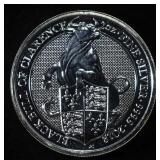 2018 BLACK BULL OF CLARENCE 2 OZ .999 SILVER