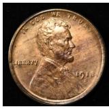 1918-S LINCOLN CENT CH/GEM BU RB