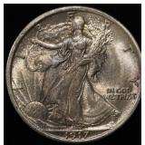 1917 WALKING LIBERTY HALF DOLLAR GEM BU
