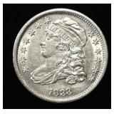 1833 BUST DIME AU/BU