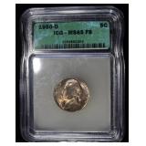 1950-D JEFFERSON NICKEL ICG MS65 FS