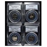(2) 2004-S, (2) 2005-S JEFFERSON 5C PCGS PR69 DCAM