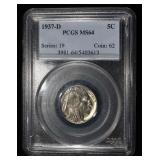 1937-D BUFFALO NICKEL PCGS MS64