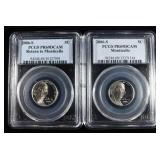 (2) 2006-S JEFFERSON NICKELS PCGS PR69 DCAM