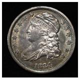 1834 BUST DIME AU/BU