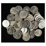 (50) 90% SILVER MERCURY DIMES