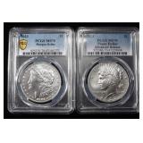 2023 MORGAN & PEACE DOLLARS PCGS MS70