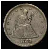 1875-S 20C SEATED LIBERTY VF