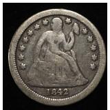 1842-O LIBERTY SEATED DIME VG