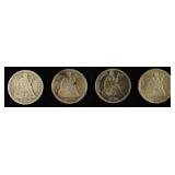 (4) LIBERTY SEATED DIMES