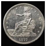 1877-S TRADE DOLLAR BU SOME LIGHT OLD CLEANING