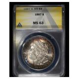 1887 MORGAN DOLLAR ANACS MS 63